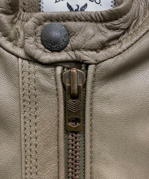DIESEL（ディーゼル）DIESEL (ディーゼル) レザージャケット ブラウン サイズ:Lの古着・服飾アイテム
