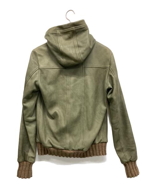 HUNTING WORLD（ハンティングワールド）HUNTING WORLD (ハンティングワールド) ラムレザーダッフルジャケット カーキ サイズ:SIZE 50の古着・服飾アイテム