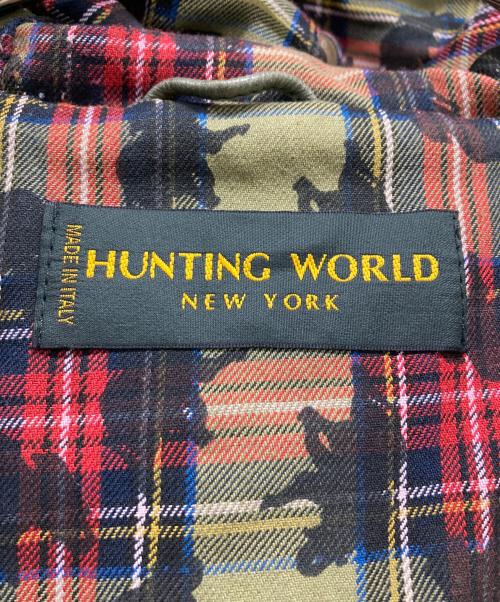 HUNTING WORLD（ハンティングワールド）HUNTING WORLD (ハンティングワールド) ラムレザーダッフルジャケット カーキ サイズ:SIZE 50の古着・服飾アイテム