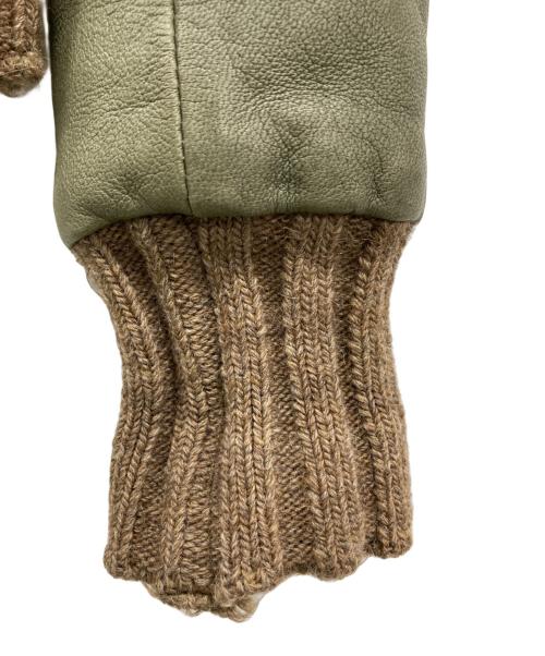 HUNTING WORLD（ハンティングワールド）HUNTING WORLD (ハンティングワールド) ラムレザーダッフルジャケット カーキ サイズ:SIZE 50の古着・服飾アイテム