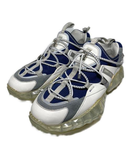 JIMMY CHOO（ジミーチュウ）JIMMY CHOO (ジミーチュウ) ダイヤモンドトレイルスニーカー ネイビー×ホワイト サイズ:SIZE 41の古着・服飾アイテム