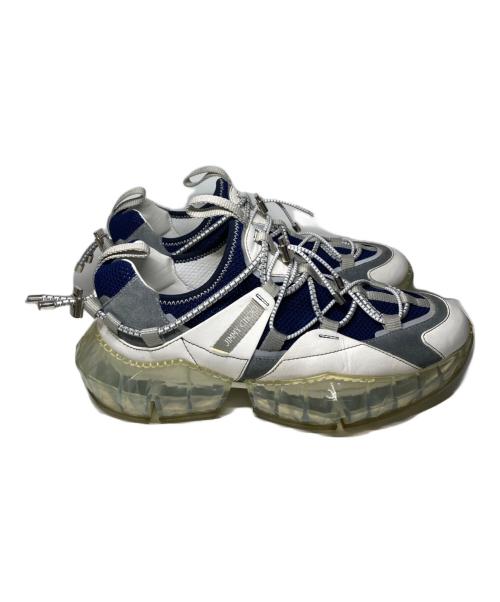 JIMMY CHOO（ジミーチュウ）JIMMY CHOO (ジミーチュウ) ダイヤモンドトレイルスニーカー ネイビー×ホワイト サイズ:SIZE 41の古着・服飾アイテム