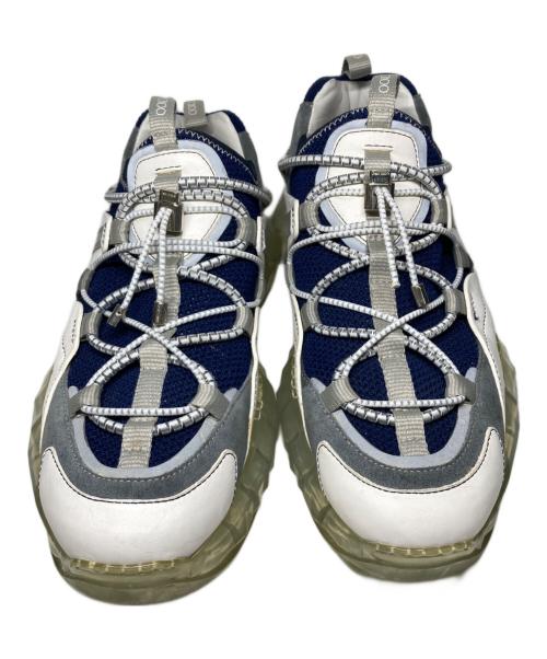 JIMMY CHOO（ジミーチュウ）JIMMY CHOO (ジミーチュウ) ダイヤモンドトレイルスニーカー ネイビー×ホワイト サイズ:SIZE 41の古着・服飾アイテム