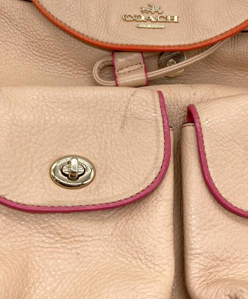 COACH（コーチ）COACH (コーチ) バッグパック オレンジ×ピンクの古着・服飾アイテム