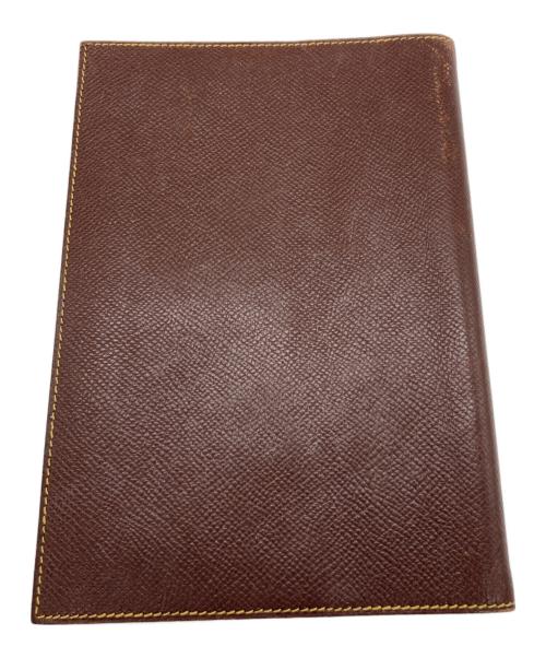 HERMES（エルメス）HERMES (エルメス) ブックカバー イエロー×ブラウンの古着・服飾アイテム