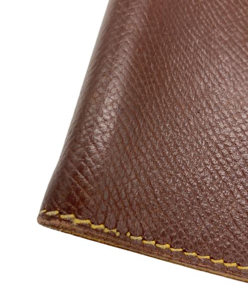 HERMES（エルメス）HERMES (エルメス) ブックカバー イエロー×ブラウンの古着・服飾アイテム