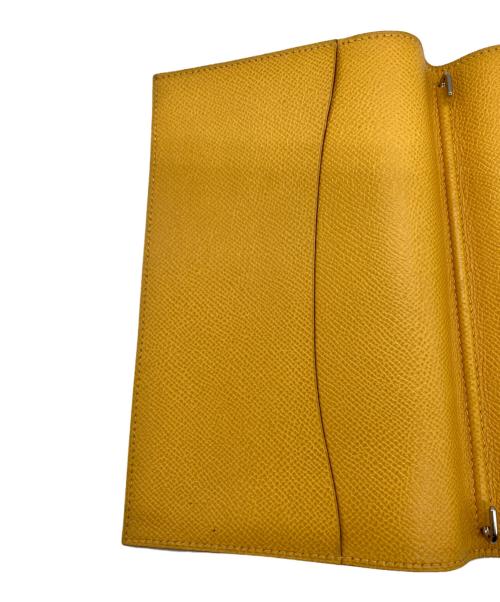 HERMES（エルメス）HERMES (エルメス) ブックカバー イエロー×ブラウンの古着・服飾アイテム