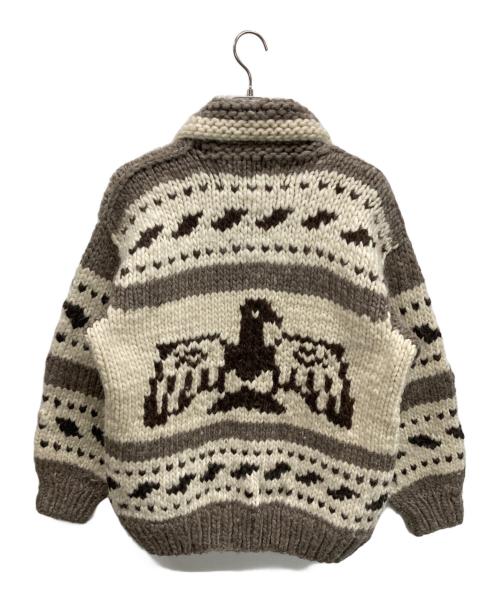 KANATA（カナタ）KANATA (カナタ) 厚手カーディガン ホワイト×ベージュ サイズ:不明の古着・服飾アイテム