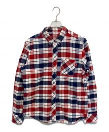 TMT（ティーエムティー）の古着「長袖シャツ」｜レッド×ネイビー×ホワイト