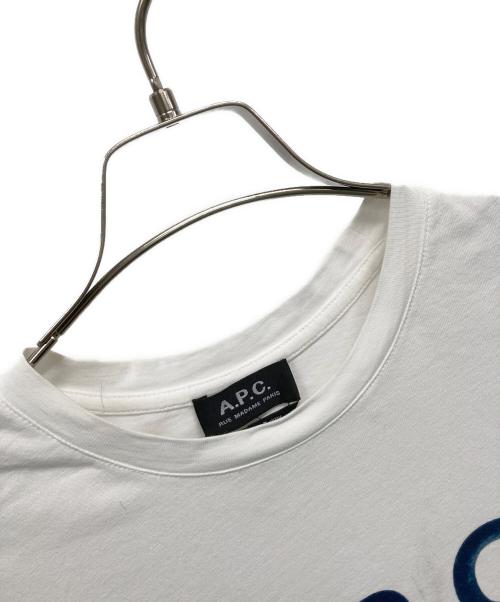 A.P.C.（アーペーセー）A.P.C. (アーペーセー) 半袖カットソー ホワイト×ブラック サイズ:SIZE Mの古着・服飾アイテム