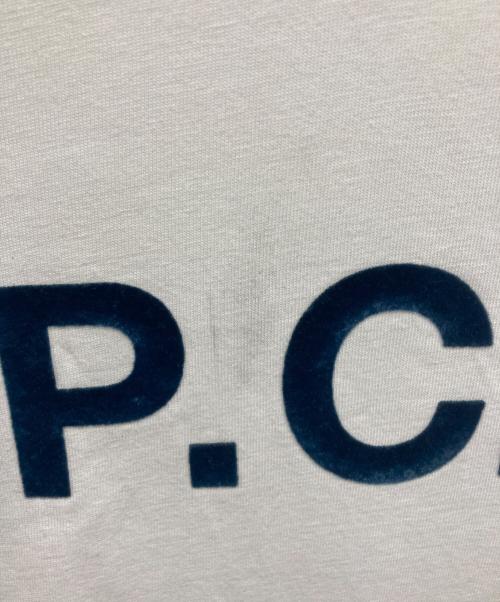 A.P.C.（アーペーセー）A.P.C. (アーペーセー) 半袖カットソー ホワイト×ブラック サイズ:SIZE Mの古着・服飾アイテム