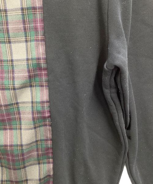 FRED PERRY（フレッドペリー）FRED PERRY (フレッドペリー) タータンパネルスウェットシャツ ブラック×グレー サイズ:SIZE Mの古着・服飾アイテム