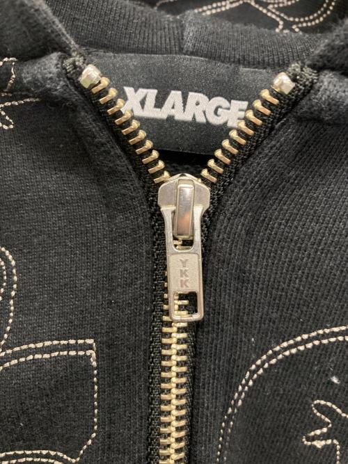 X-LARGE（エクストララージ）X-LARGE (エクストララージ) ジップパーカー ブラック サイズ:Ｍの古着・服飾アイテム
