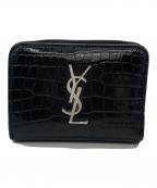 Yves Saint Laurentイヴサンローラン）の古着「2つ折り財布」｜ブラック