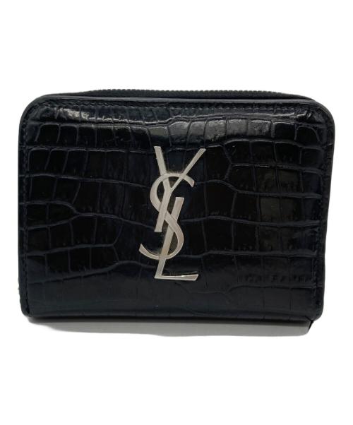 Yves Saint Laurent（イヴサンローラン）Yves Saint Laurent (イヴサンローラン) 2つ折り財布 ブラックの古着・服飾アイテム
