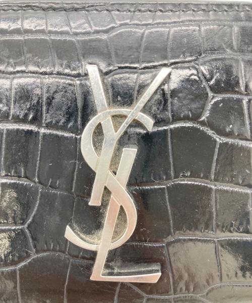 Yves Saint Laurent（イヴサンローラン）Yves Saint Laurent (イヴサンローラン) 2つ折り財布 ブラックの古着・服飾アイテム
