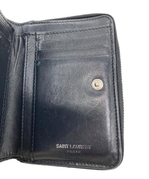 Yves Saint Laurent（イヴサンローラン）Yves Saint Laurent (イヴサンローラン) 2つ折り財布 ブラックの古着・服飾アイテム