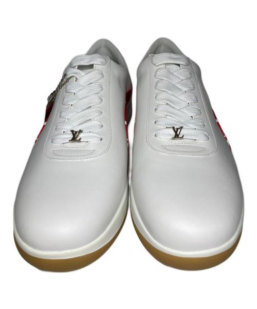 LOUIS VUITTON（ルイ ヴィトン）LOUIS VUITTON (ルイ ヴィトン) Supreme (シュプリーム) ローカットスニーカー ホワイト×レッド サイズ:SIZE 7の古着・服飾アイテム