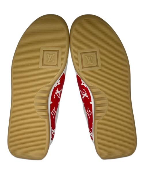 LOUIS VUITTON（ルイ ヴィトン）LOUIS VUITTON (ルイ ヴィトン) Supreme (シュプリーム) ローカットスニーカー ホワイト×レッド サイズ:SIZE 7の古着・服飾アイテム