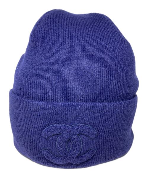CHANEL（シャネル）CHANEL (シャネル) ニット帽 ネイビーの古着・服飾アイテム