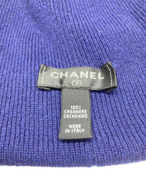 CHANEL（シャネル）CHANEL (シャネル) ニット帽 ネイビーの古着・服飾アイテム