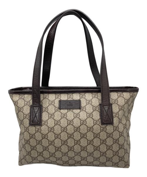 GUCCI（グッチ）GUCCI (グッチ) トートバッグ ベージュ×ブラウンの古着・服飾アイテム