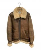 aviationアビエーション）の古着「B-3ムートンジャケット」｜ベージュ×ブラウン