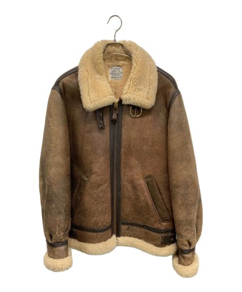 aviation（アビエーション）AVIATION (アビエーション) B-3ムートンジャケット ベージュ×ブラウン サイズ:SIZE 40の古着・服飾アイテム