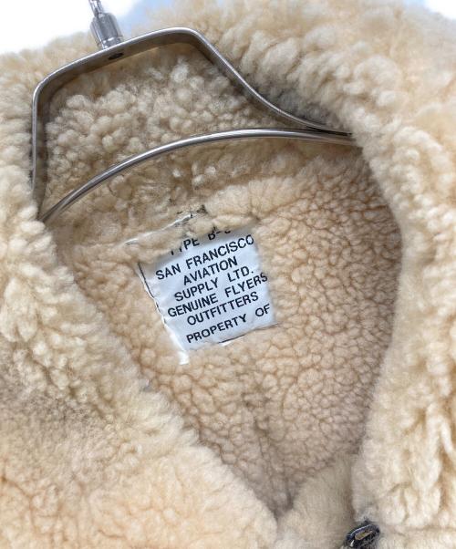 aviation（アビエーション）AVIATION (アビエーション) B-3ムートンジャケット ベージュ×ブラウン サイズ:SIZE 40の古着・服飾アイテム