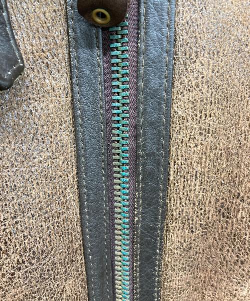 aviation（アビエーション）AVIATION (アビエーション) B-3ムートンジャケット ベージュ×ブラウン サイズ:SIZE 40の古着・服飾アイテム