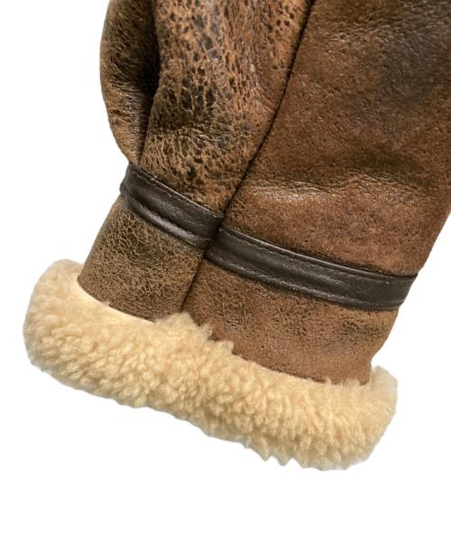 aviation（アビエーション）AVIATION (アビエーション) B-3ムートンジャケット ベージュ×ブラウン サイズ:SIZE 40の古着・服飾アイテム