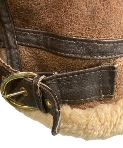 aviation（アビエーション）AVIATION (アビエーション) B-3ムートンジャケット ベージュ×ブラウン サイズ:SIZE 40の古着・服飾アイテム