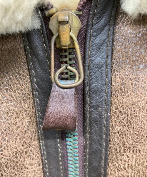 aviation（アビエーション）AVIATION (アビエーション) B-3ムートンジャケット ベージュ×ブラウン サイズ:SIZE 40の古着・服飾アイテム