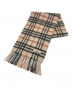 BURBERRY LONDONバーバリーロンドン）の古着「マフラー」｜ベージュブラック×レッド