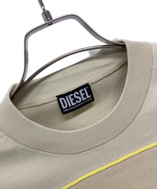 DIESEL（ディーゼル）DIESEL (ディーゼル) スウェットライクニット ライトグリーン×イエロー サイズ:XS 未使用品の古着・服飾アイテム