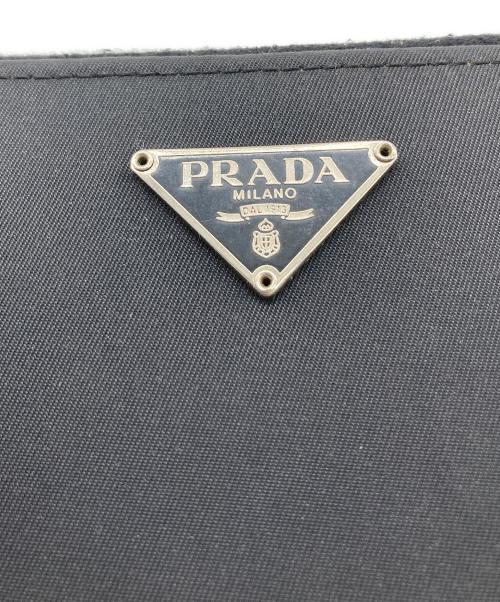PRADA（プラダ）PRADA (プラダ) ラウンドファスナー財布 ブラックの古着・服飾アイテム