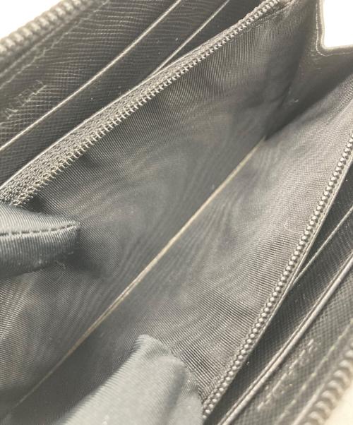PRADA（プラダ）PRADA (プラダ) ラウンドファスナー財布 ブラックの古着・服飾アイテム
