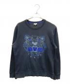 KENZOケンゾー）の古着「クルーネックスウェット」｜ブラック×ブルー