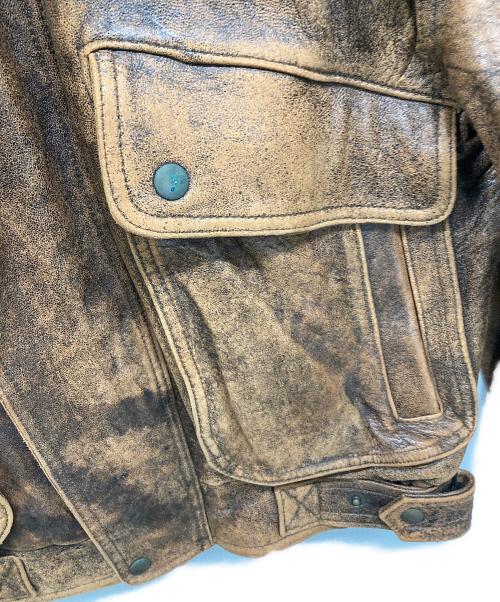 Wind Armor（ウィンドアーマー）Wind Armor (ウィンドアーマー) G1レザージャケット ブラウン サイズ:Sの古着・服飾アイテム