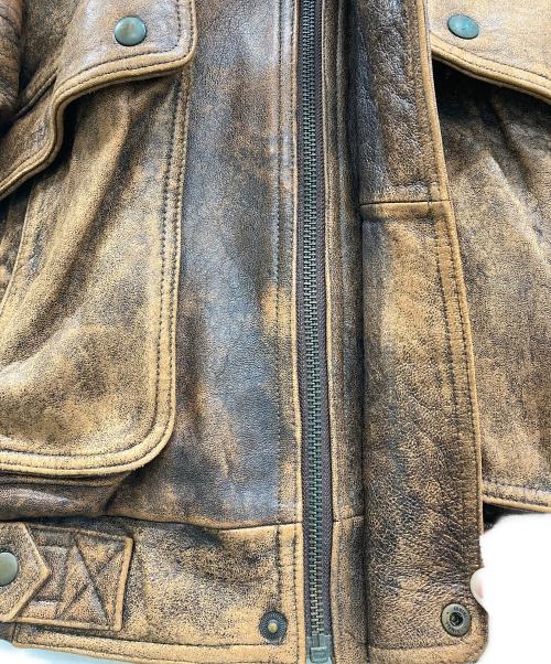 Wind Armor（ウィンドアーマー）Wind Armor (ウィンドアーマー) G1レザージャケット ブラウン サイズ:Sの古着・服飾アイテム