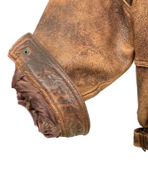 Wind Armor（ウィンドアーマー）Wind Armor (ウィンドアーマー) G1レザージャケット ブラウン サイズ:Sの古着・服飾アイテム