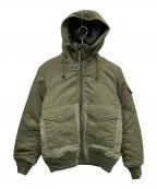 AVIREXアヴィレックス）の古着「FADE HOOD JACKET」｜オリーブ