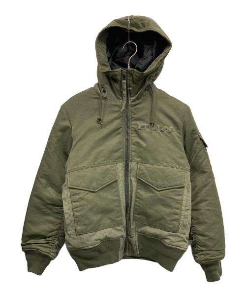 AVIREX（アヴィレックス）AVIREX (アヴィレックス) FADE HOOD JACKET オリーブ サイズ:Mの古着・服飾アイテム