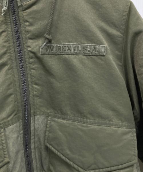 AVIREX（アヴィレックス）AVIREX (アヴィレックス) FADE HOOD JACKET オリーブ サイズ:Mの古着・服飾アイテム