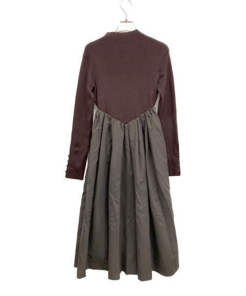 COHINA（コヒナ）COHINA (コヒナ) 切替ワンピース ブラウン サイズ:SIZE Sの古着・服飾アイテム