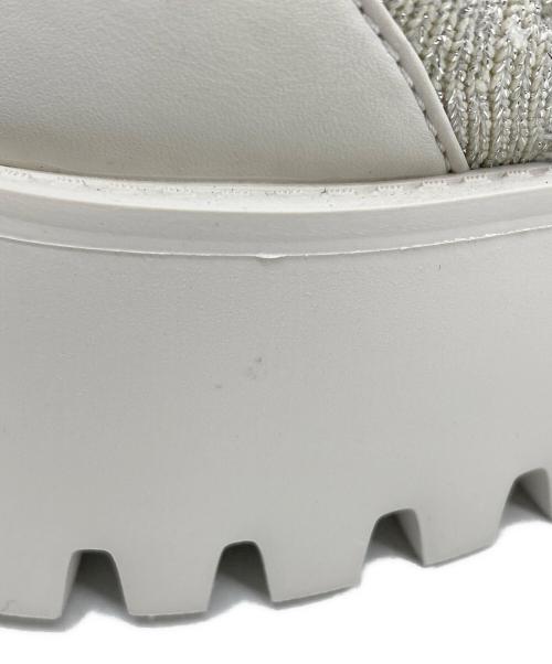 emmi eco（エミエコ）emmi eco (エミエコ) ニットブーツ ホワイト サイズ:22.5ｃｍの古着・服飾アイテム