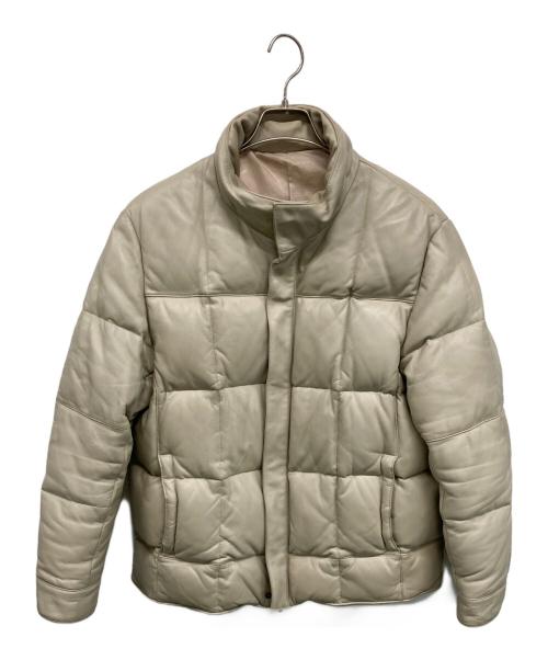 comme ca du mode（コムサデモード）COMME CA DU MODE (コムサデモード) レザーダウンジャケット ベージュ サイズ:SIZE 1の古着・服飾アイテム