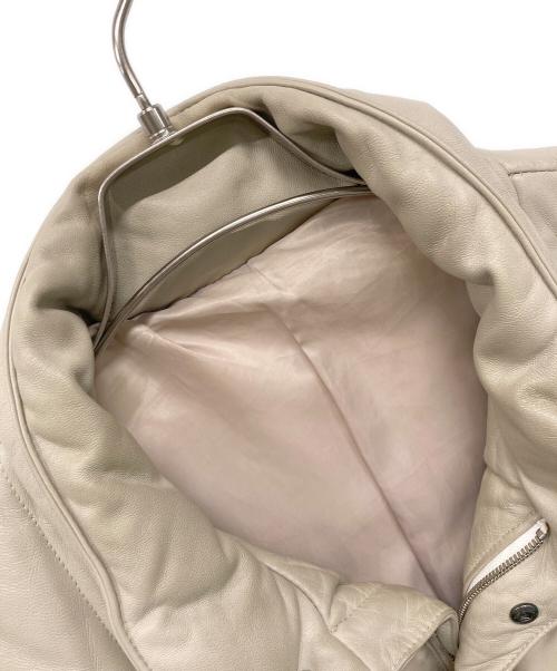 comme ca du mode（コムサデモード）COMME CA DU MODE (コムサデモード) レザーダウンジャケット ベージュ サイズ:SIZE 1の古着・服飾アイテム