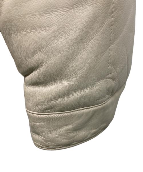 comme ca du mode（コムサデモード）COMME CA DU MODE (コムサデモード) レザーダウンジャケット ベージュ サイズ:SIZE 1の古着・服飾アイテム