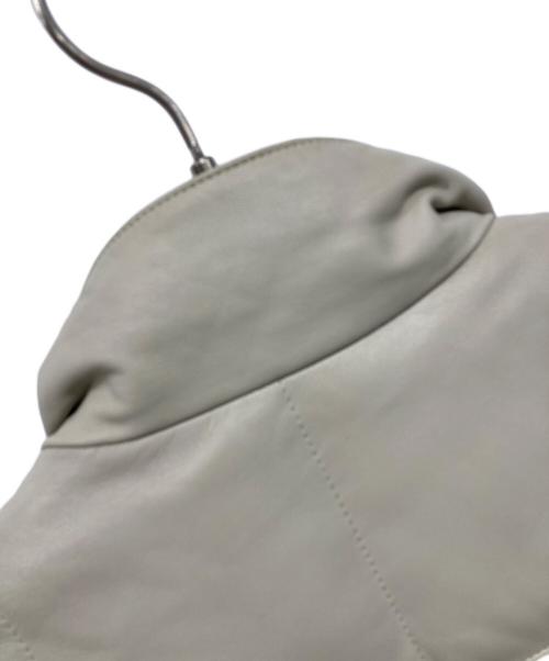 comme ca du mode（コムサデモード）COMME CA DU MODE (コムサデモード) レザーダウンジャケット ベージュ サイズ:SIZE 1の古着・服飾アイテム